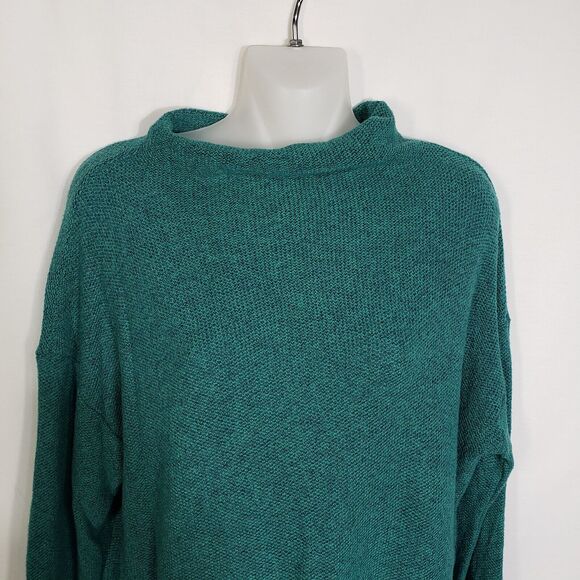 Old Navy Women Sweater Medium Relaxed Plush Boat Neck Pullover Green Elm Knit - Picture 3 of 8